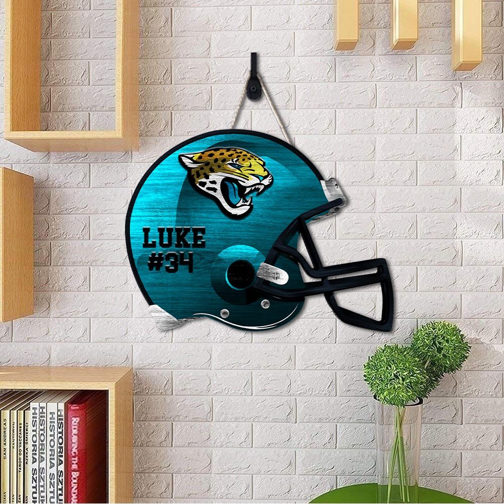 Alternative view of Jacksonville Jaguars Shape Wooden Sign 2024 Version Personalized Your Name And Number, Sport Team Wood Sign, Sport Gifts For Fans ETHY-51867
