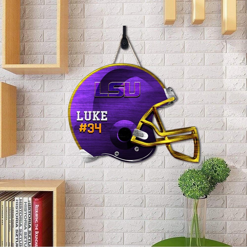 Alternative view of LSU TIGERS Shape Wooden Sign 2024 Version Personalized Your Name And Number, Sport Team Wood Sign, Sport Gifts For Fans ETHY-51867