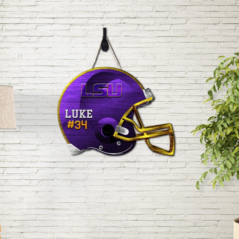 LSU TIGERS Shape Wooden Sign 2024 Version Personalized Your Name And Number, Sport Team Wood Sign, Sport Gifts For Fans ETHY-51867 - Image 3