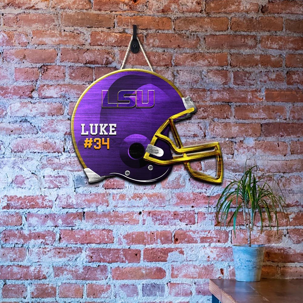 LSU TIGERS Shape Wooden Sign 2024 Version Personalized Your Name And Number, Sport Team Wood Sign, Sport Gifts For Fans ETHY-51867 - Image 5