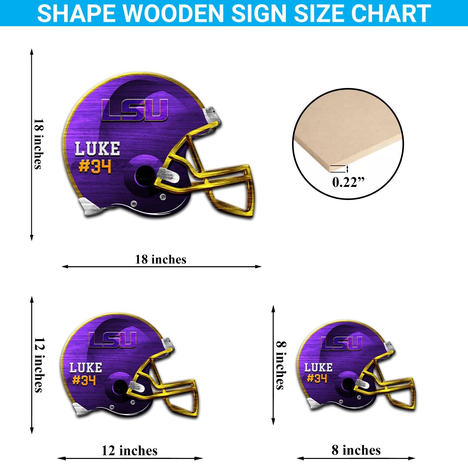 LSU TIGERS Shape Wooden Sign 2024 Version Personalized Your Name And Number, Sport Team Wood Sign, Sport Gifts For Fans ETHY-51867 - Image 6
