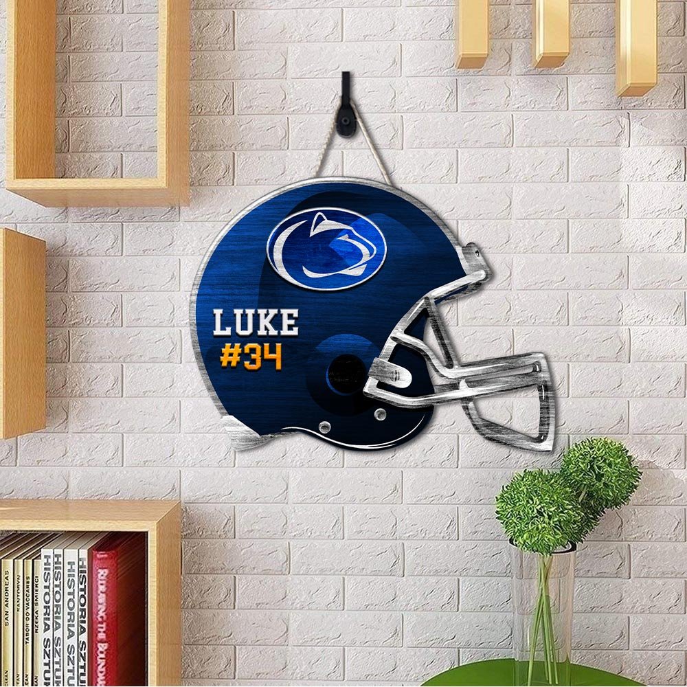 Alternative view of Penn State Nittany Lions Shape Wooden Sign 2024 Version Personalized Your Name And Number, Sport Team Wood Sign, Sport Gifts For Fans ETHY-51867