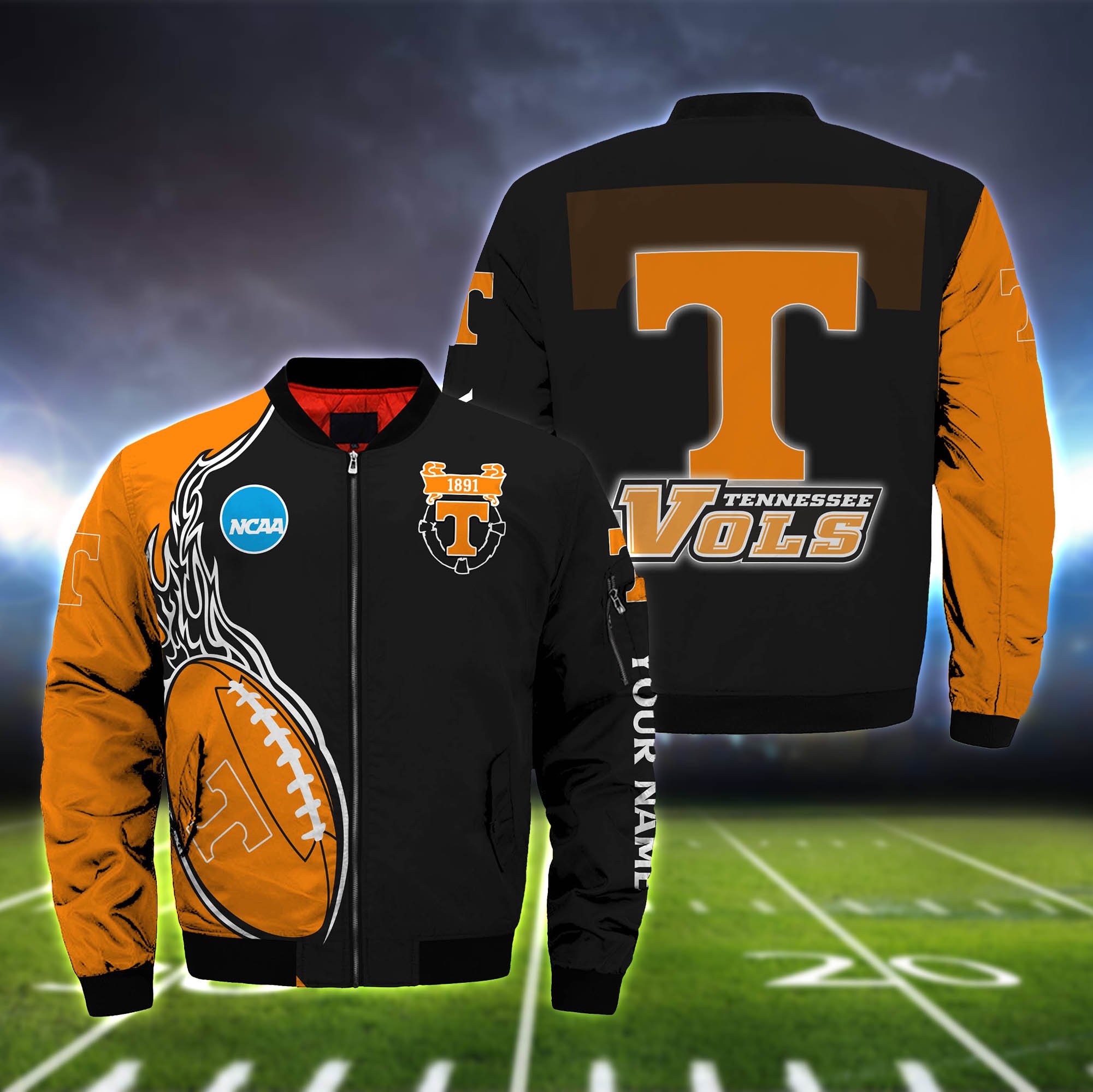 Tennessee Volunteers Bomber Jacket 2024 Version Custom Your Name, Bomber Jacket For Foorball Lovers, Sport Gifts ETHY-52924