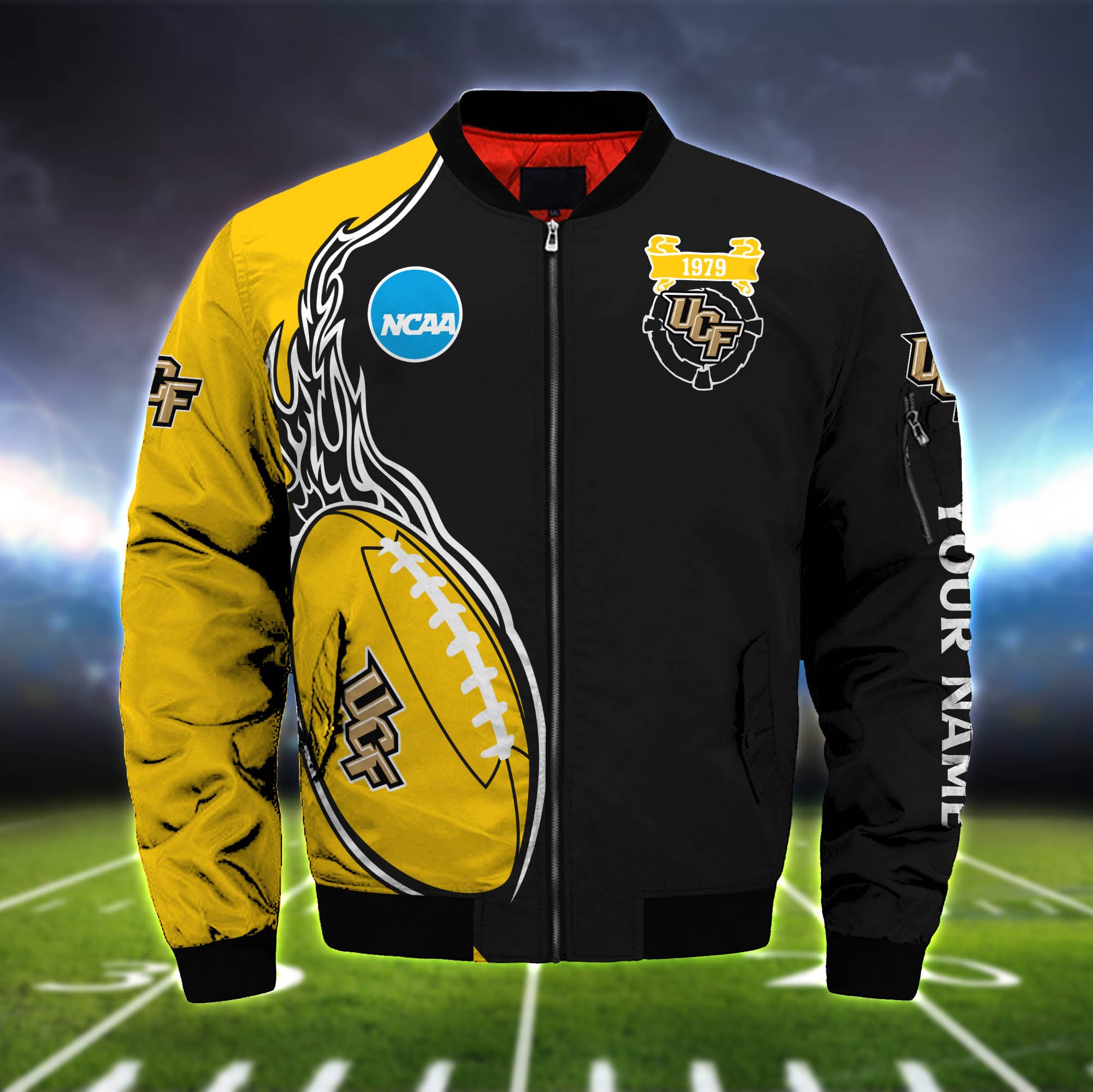 Alternative view of UCF Knights Bomber Jacket 2024 Version Custom Your Name, Bomber Jacket For Foorball Lovers, Sport Gifts ETHY-52924