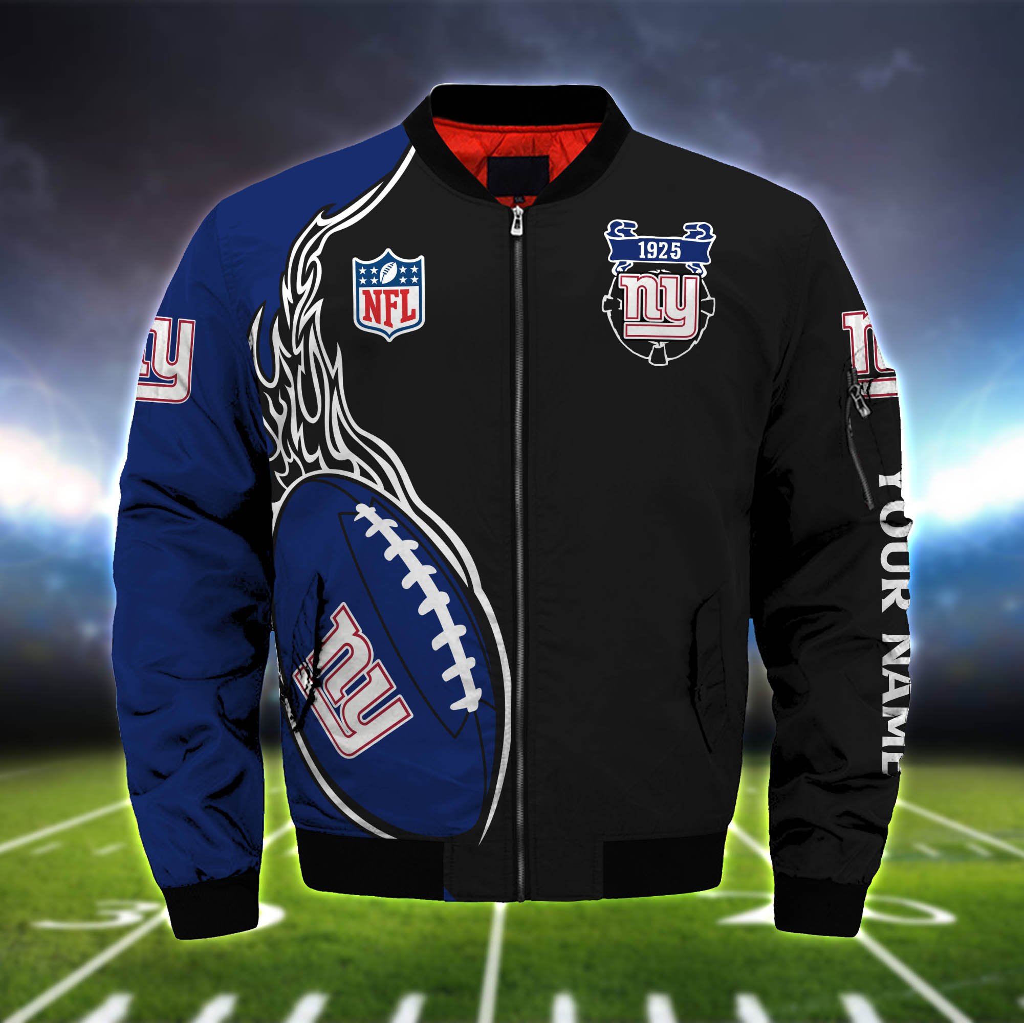 Alternative view of New York Giants Bomber Jacket 2024 Version Custom Your Name, Bomber Jacket For Foorball Lovers, Sport Gifts ETHY-52924