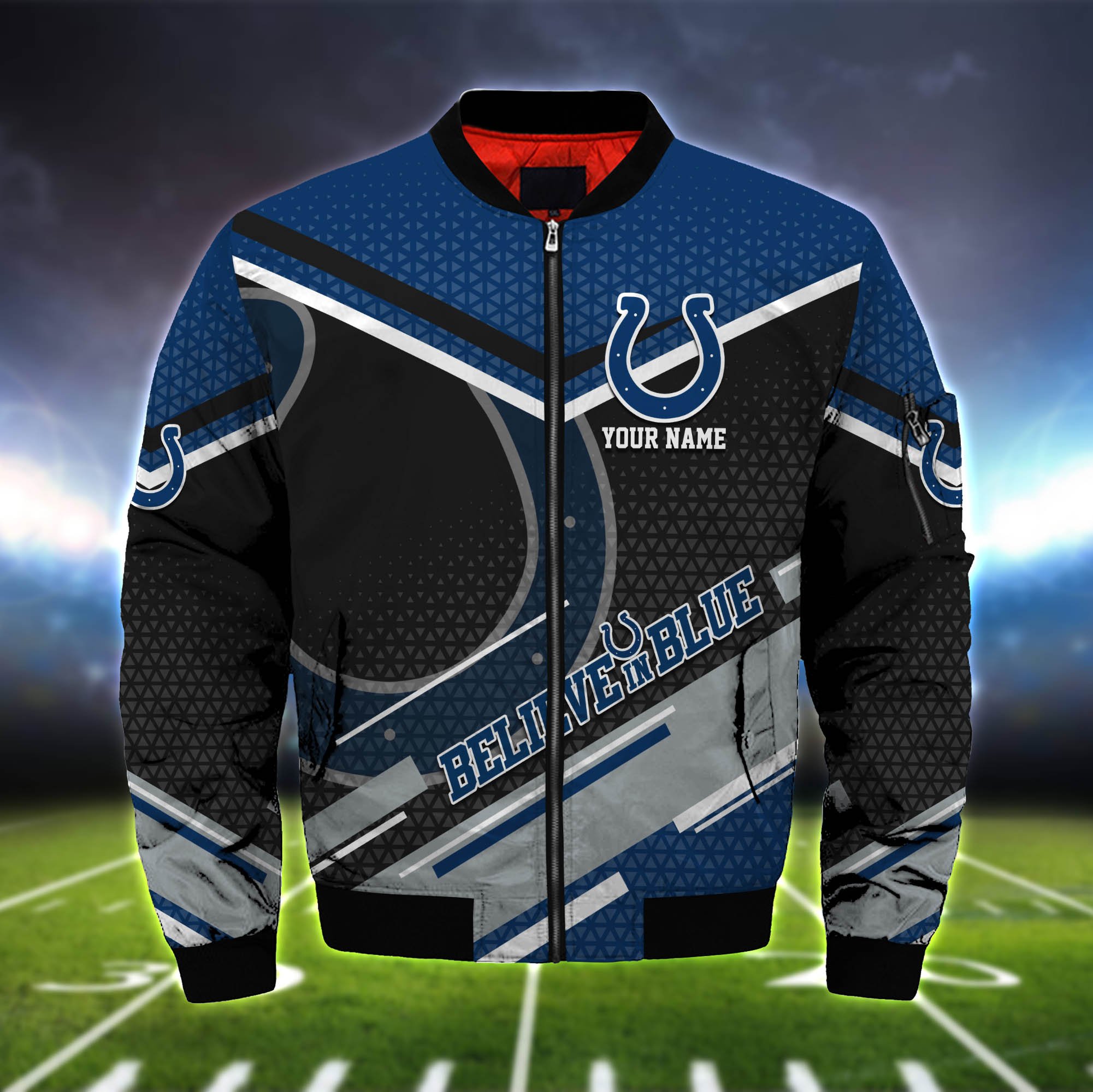 Alternative view of Indianapolis Colts Bomber Jacket 2024 Version Personalized Your Name, Sport Team Jackets, Gift For Sport Lovers ETHY-52993