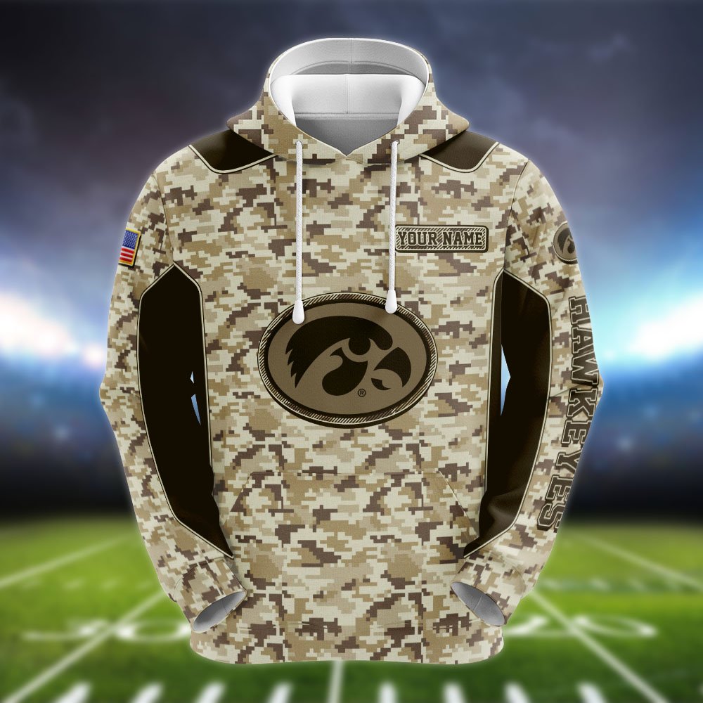 Alternative view of Iowa Hawkeyes Team Hoodie, Sweater, Zipper 2024 Version Personalized Your Name, Camouflage Clothings For Sport Fan, Sport Gifts ETHY-53196