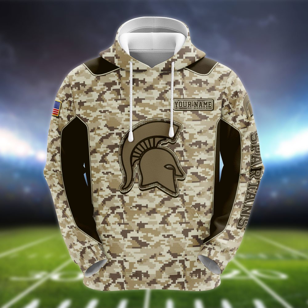 Alternative view of Michigan State Spartans Team Hoodie, Sweater, Zipper 2024 Version Personalized Your Name, Camouflage Clothings For Sport Fan, Sport Gifts ETHY-53196