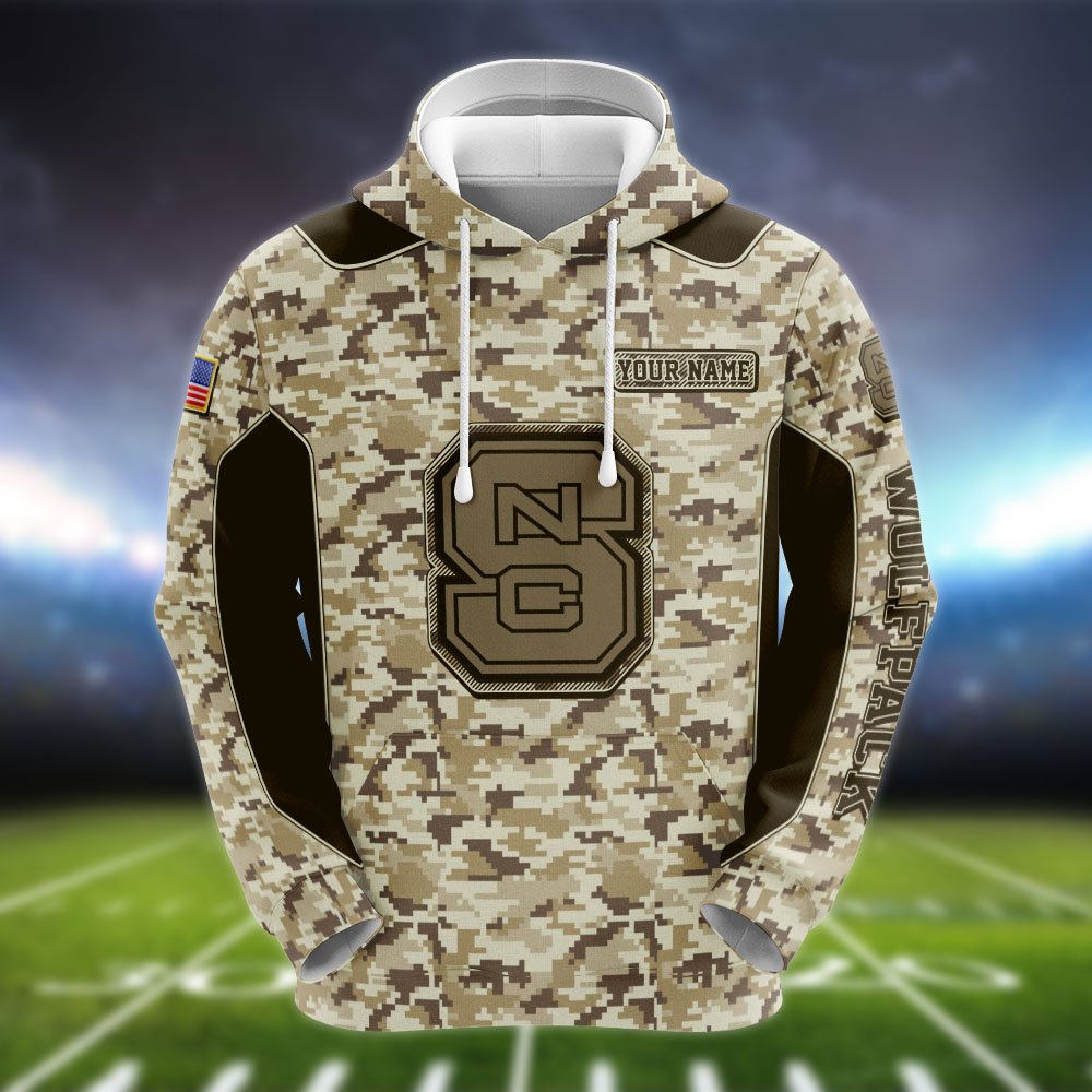 Alternative view of NC State Wolfpack Team Hoodie, Sweater, Zipper 2024 Version Personalized Your Name, Camouflage Clothings For Sport Fan, Sport Gifts ETHY-53196