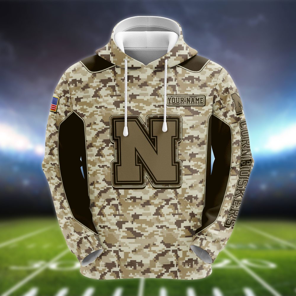 Alternative view of Nebraska Cornhuskers Team Hoodie, Sweater, Zipper 2024 Version Personalized Your Name, Camouflage Clothings For Sport Fan, Sport Gifts ETHY-53196