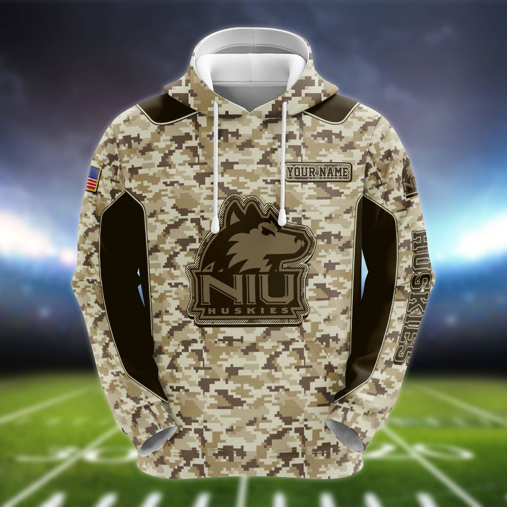Alternative view of Northern Illinois Huskies Team Hoodie, Sweater, Zipper 2024 Version Personalized Your Name, Camouflage Clothings For Sport Fan, Sport Gifts ETHY-53196