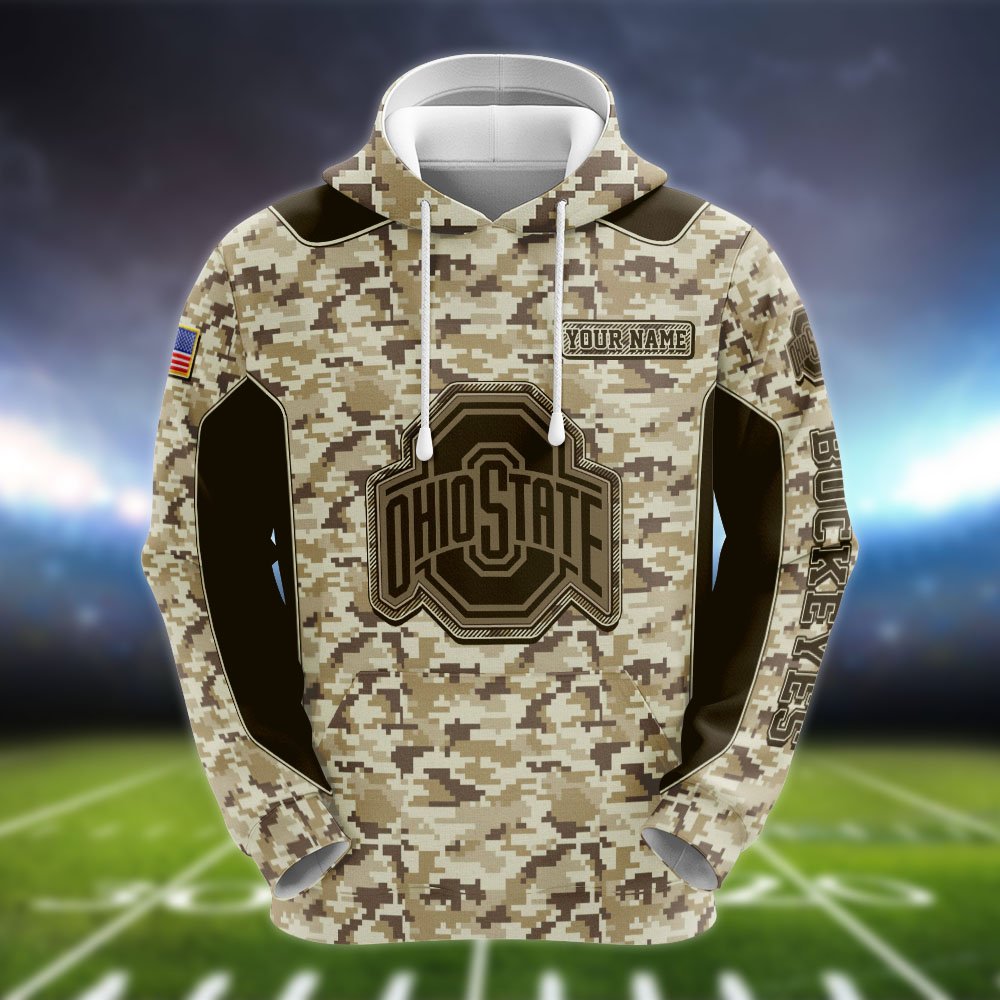 Alternative view of Ohio State Buckeyes Team Hoodie, Sweater, Zipper 2024 Version Personalized Your Name, Camouflage Clothings For Sport Fan, Sport Gifts ETHY-53196