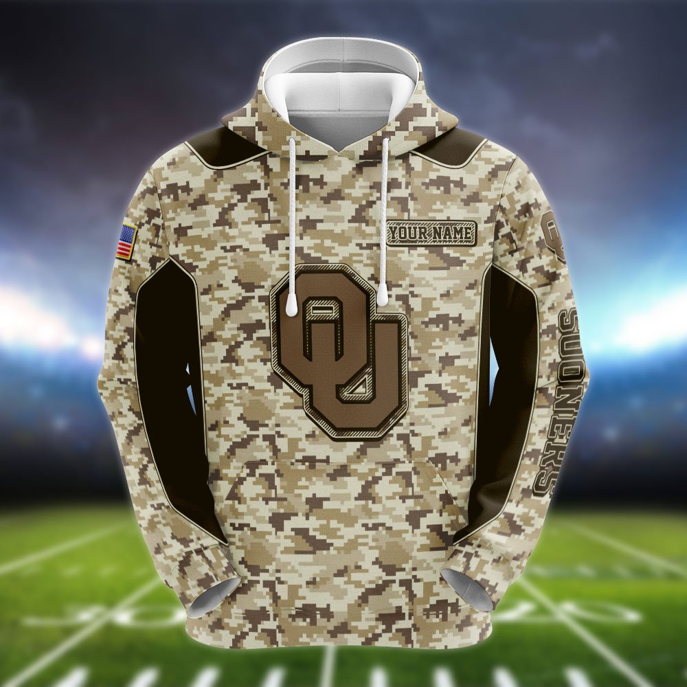 Alternative view of Oklahoma Sooners Team Hoodie, Sweater, Zipper 2024 Version Personalized Your Name, Camouflage Clothings For Sport Fan, Sport Gifts ETHY-53196