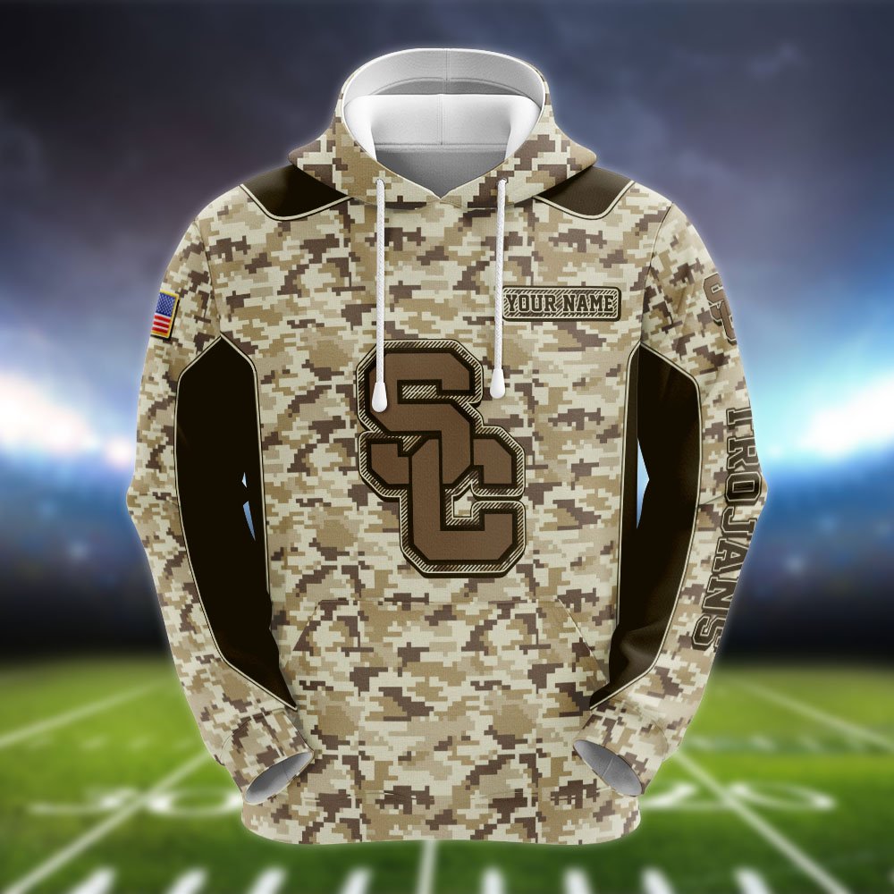 Alternative view of USC Trojans Team Hoodie, Sweater, Zipper 2024 Version Personalized Your Name, Camouflage Clothings For Sport Fan, Sport Gifts ETHY-53196