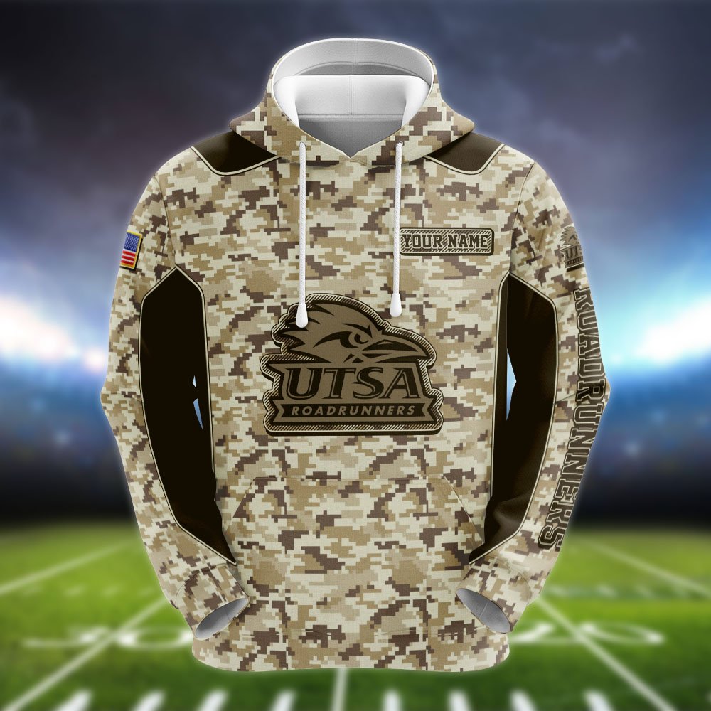 Alternative view of UTSA Roadrunners Team Hoodie, Sweater, Zipper 2024 Version Personalized Your Name, Camouflage Clothings For Sport Fan, Sport Gifts ETHY-53196