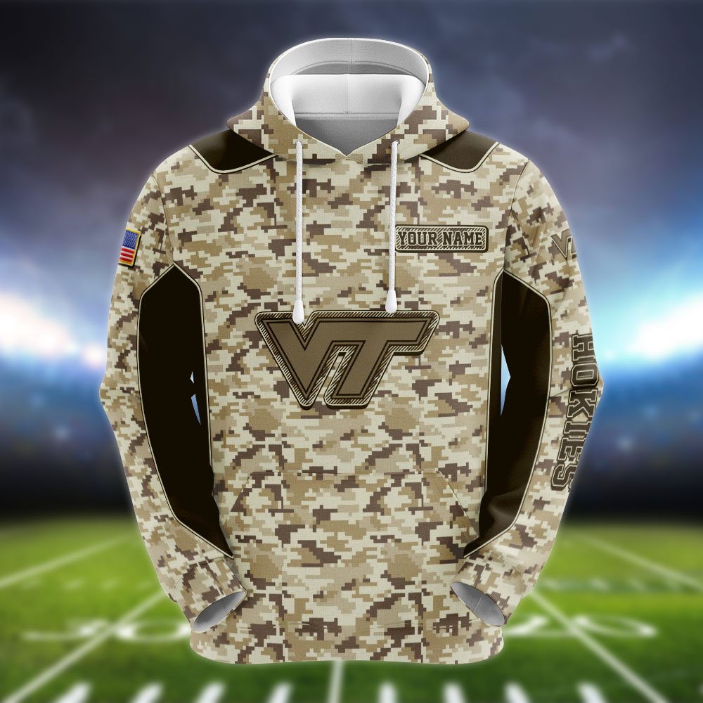 Alternative view of Virginia Tech Hokies Team Hoodie, Sweater, Zipper 2024 Version Personalized Your Name, Camouflage Clothings For Sport Fan, Sport Gifts ETHY-53196