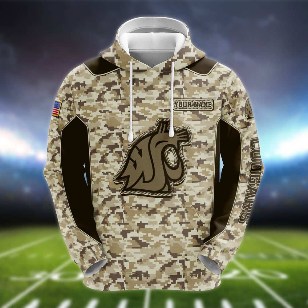 Alternative view of Washington State Cougars Team Hoodie, Sweater, Zipper 2024 Version Personalized Your Name, Camouflage Clothings For Sport Fan, Sport Gifts ETHY-53196