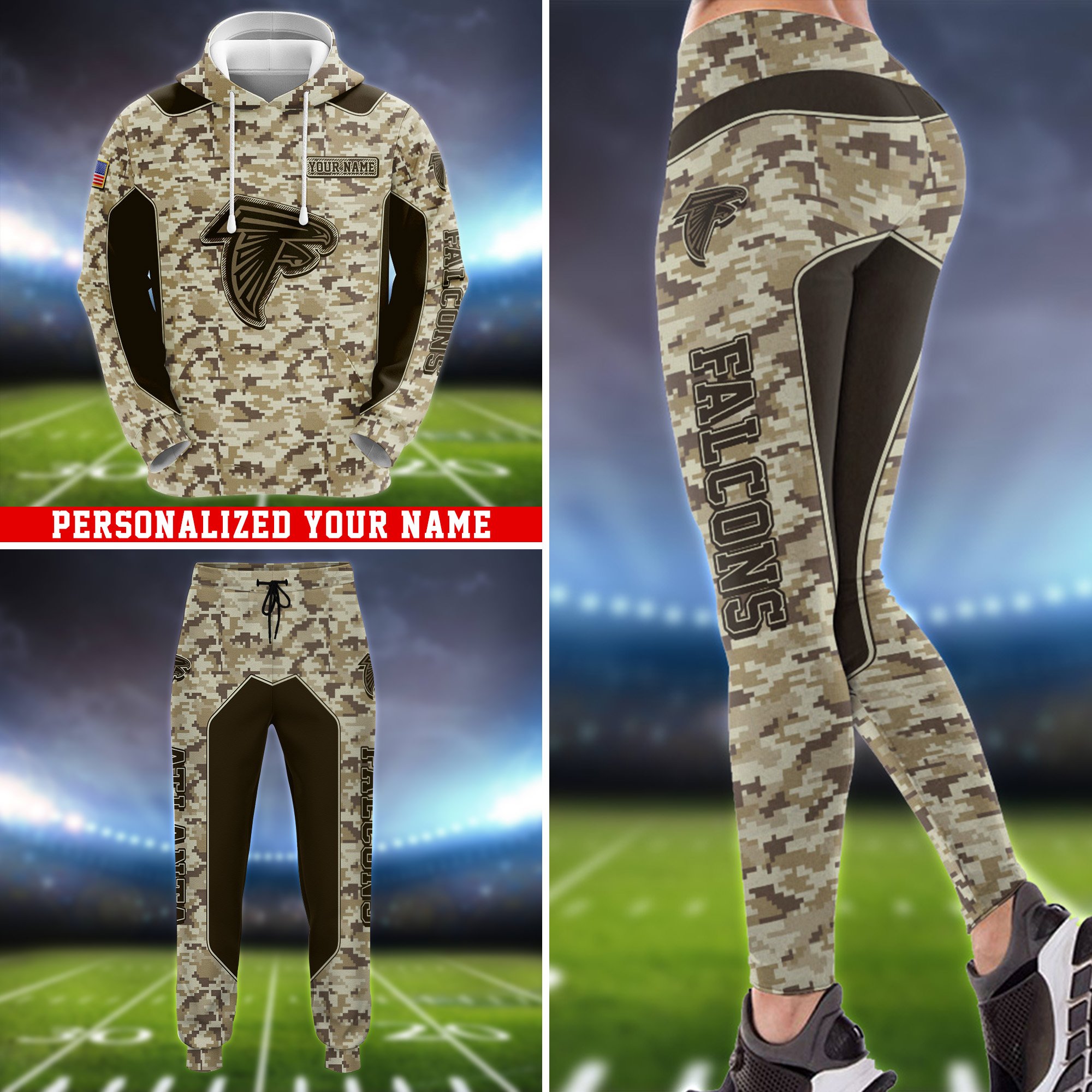 Atlanta Falcons Team Hoodie, Sweater, Zipper 2024 Version Personalized Your Name, Camouflage Clothings For Sport Fan, Sport Gifts ETHY-53196
