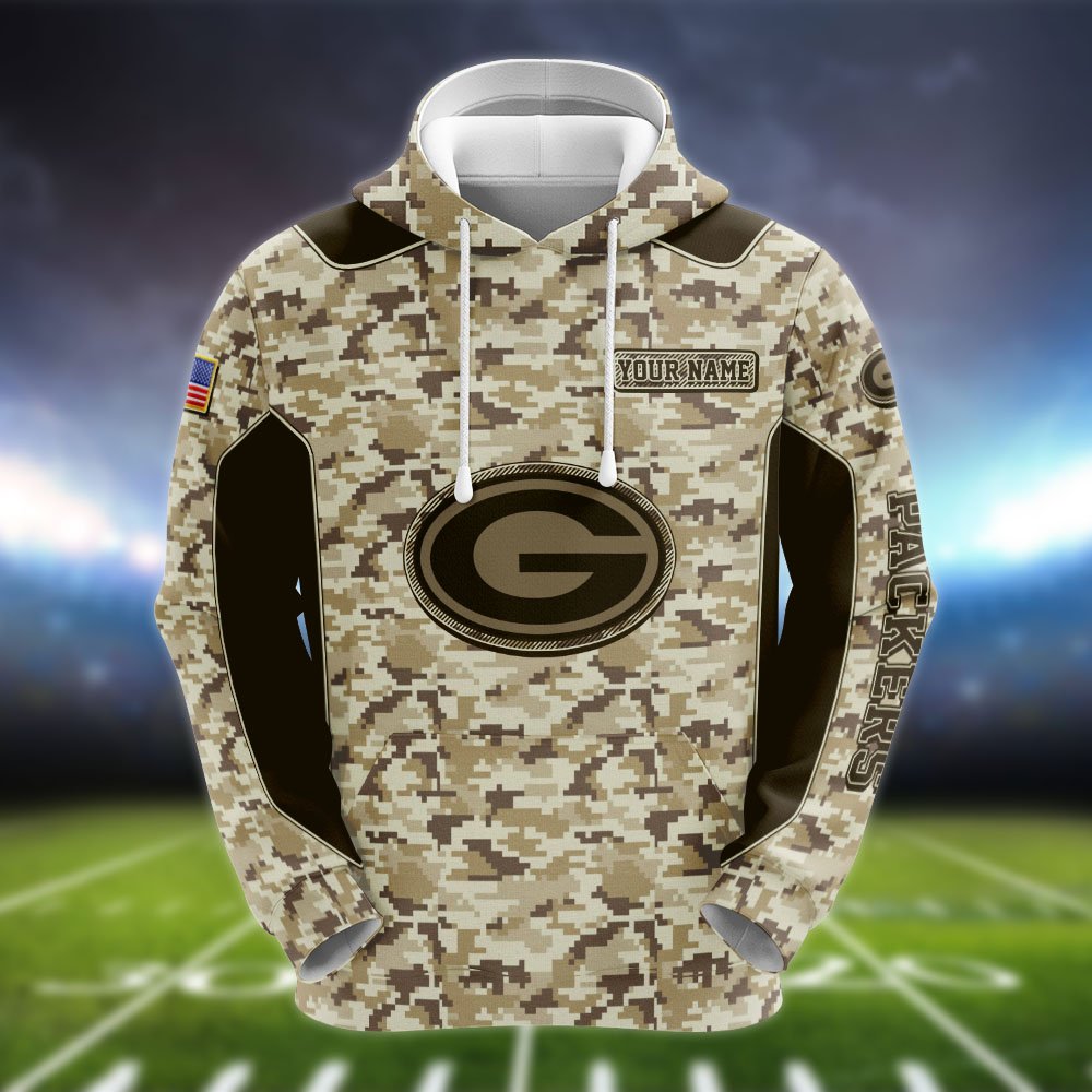 Alternative view of Green Bay Packers Team Hoodie, Sweater, Zipper 2024 Version Personalized Your Name, Camouflage Clothings For Sport Fan, Sport Gifts ETHY-53196