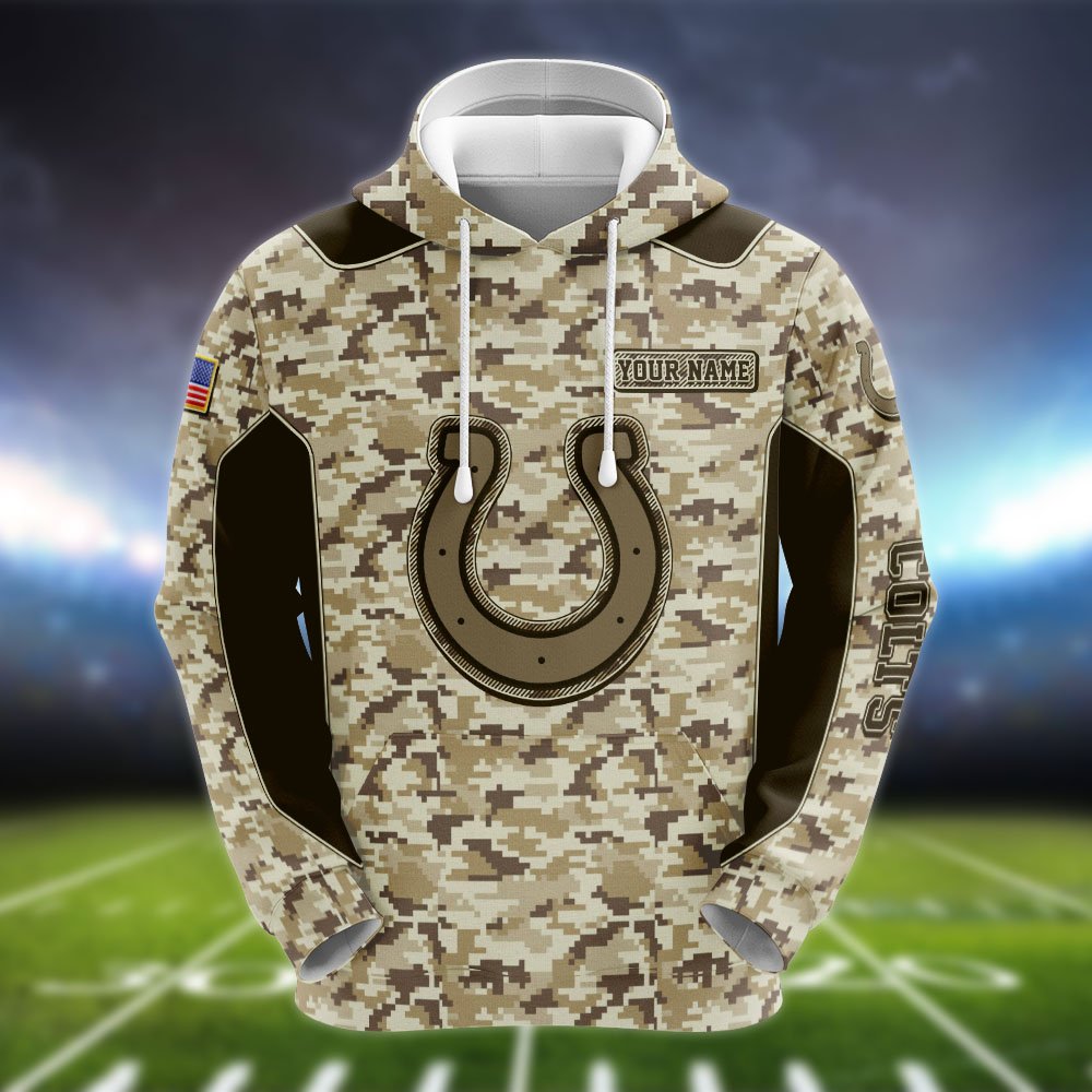 Alternative view of Indianapolis Colts Team Hoodie, Sweater, Zipper 2024 Version Personalized Your Name, Camouflage Clothings For Sport Fan, Sport Gifts ETHY-53196
