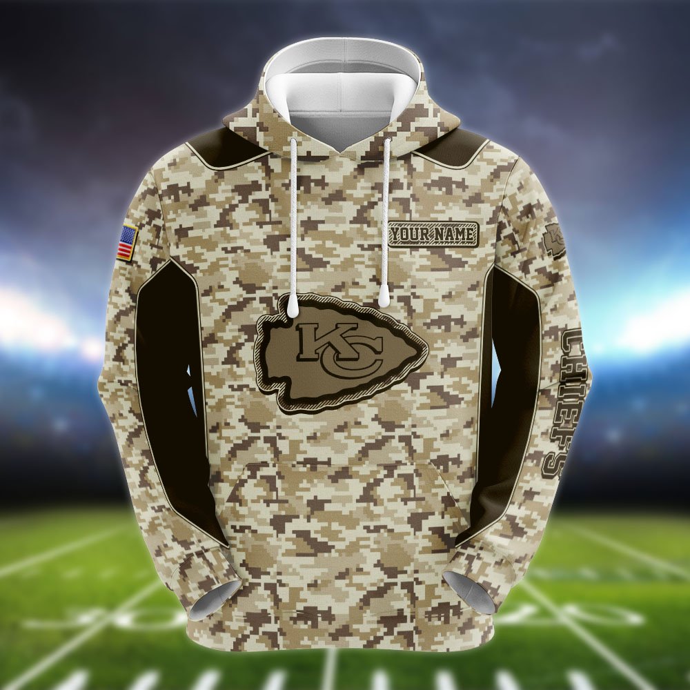 Alternative view of Kansas City Chiefs Team Hoodie, Sweater, Zipper 2024 Version Personalized Your Name, Camouflage Clothings For Sport Fan, Sport Gifts ETHY-53196