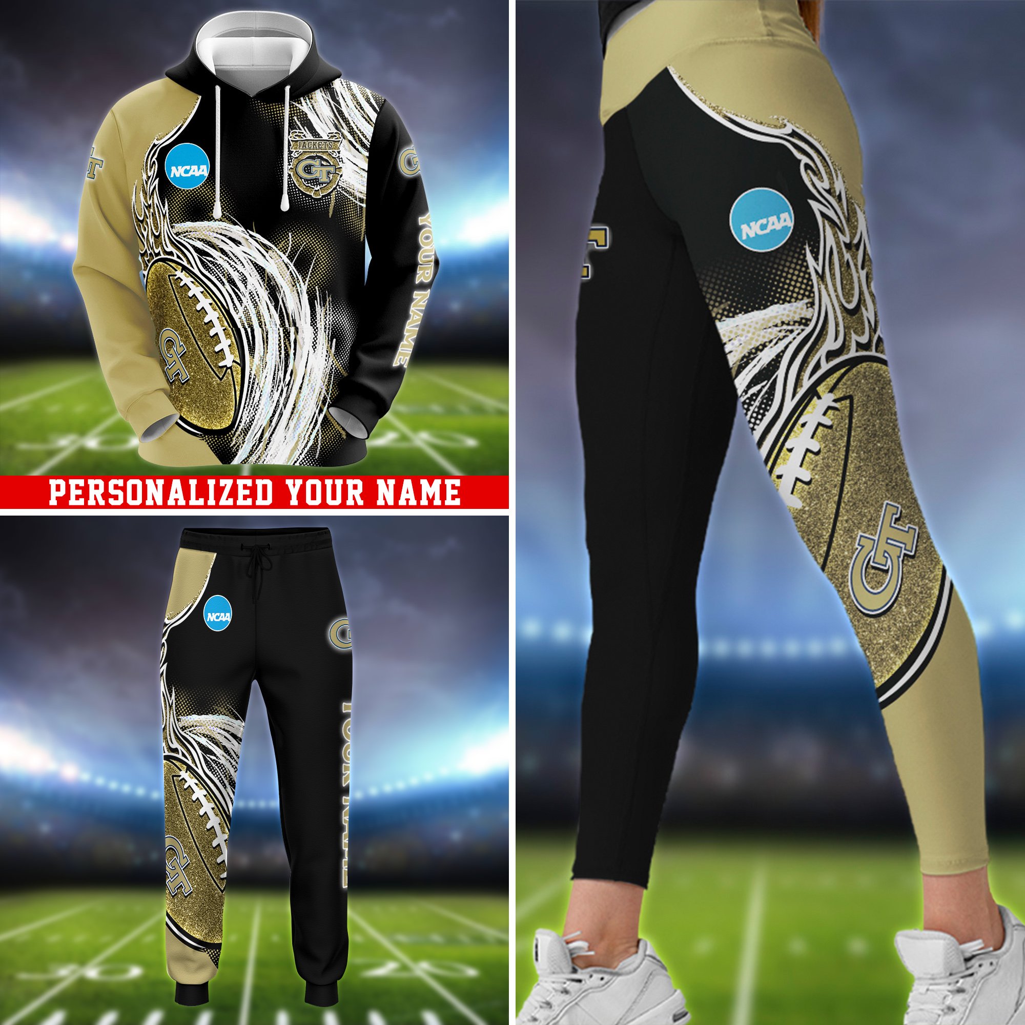 Georgia Tech Yellow Jackets Hoodie, Sweater, Zipper 2024 Version Personalized Your Name, Sport Clothings For Sport Lovers, Sport Gifts ETHY-53224