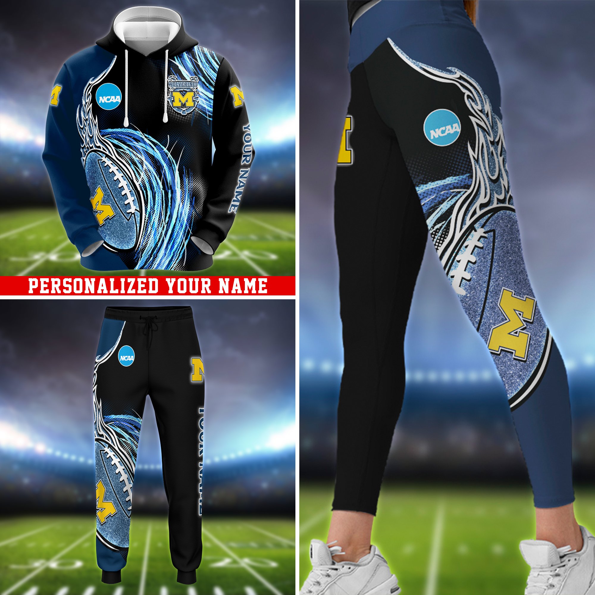 Michigan Wolverines Hoodie, Sweater, Zipper 2024 Version Personalized Your Name, Sport Clothings For Sport Lovers, Sport Gifts ETHY-53224