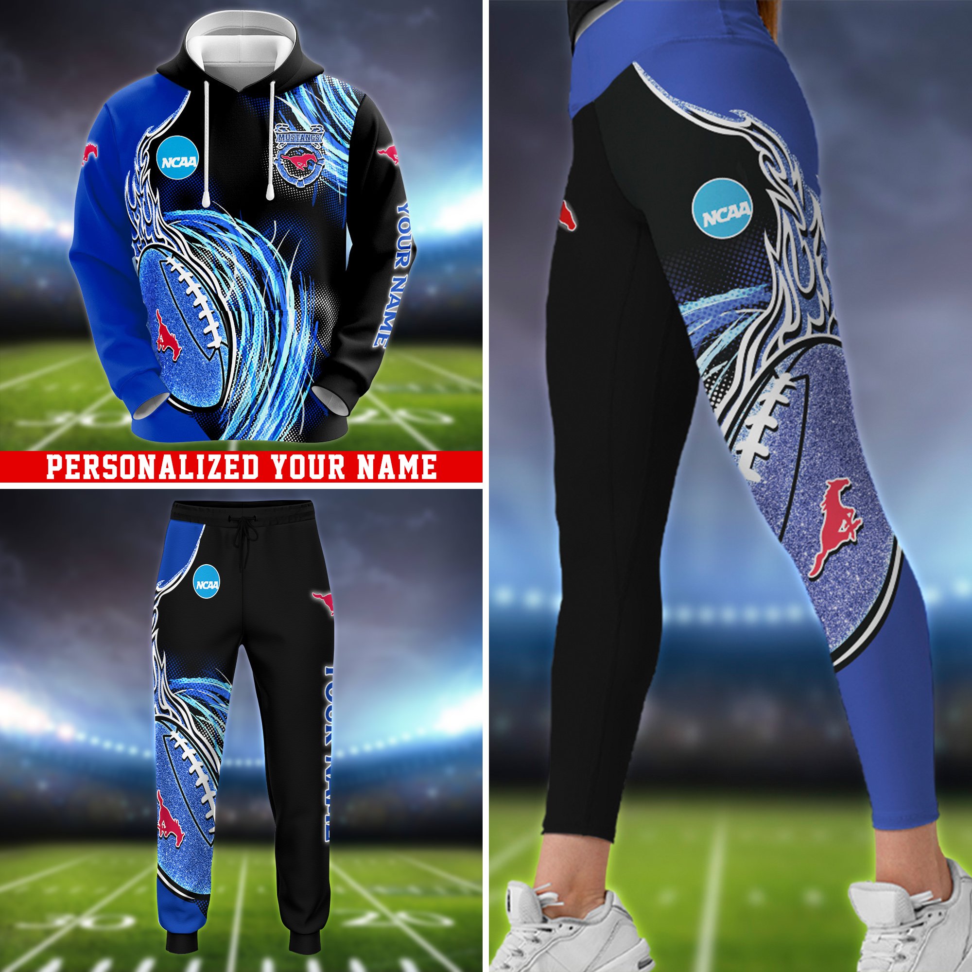 SMU Mustangs Hoodie, Sweater, Zipper 2024 Version Personalized Your Name, Sport Clothings For Sport Lovers, Sport Gifts ETHY-53224