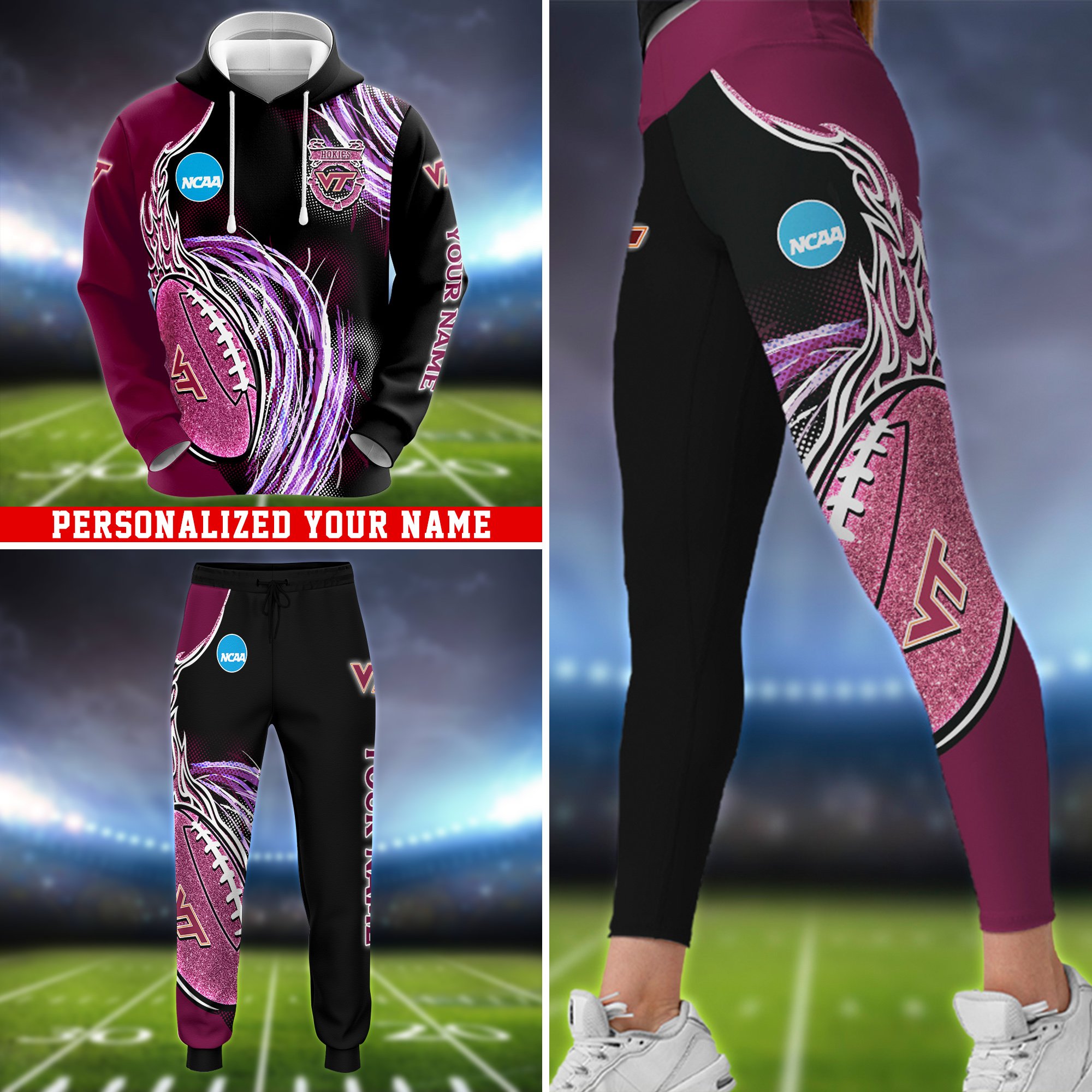Virginia Tech Hokies Hoodie, Sweater, Zipper 2024 Version Personalized Your Name, Sport Clothings For Sport Lovers, Sport Gifts ETHY-53224
