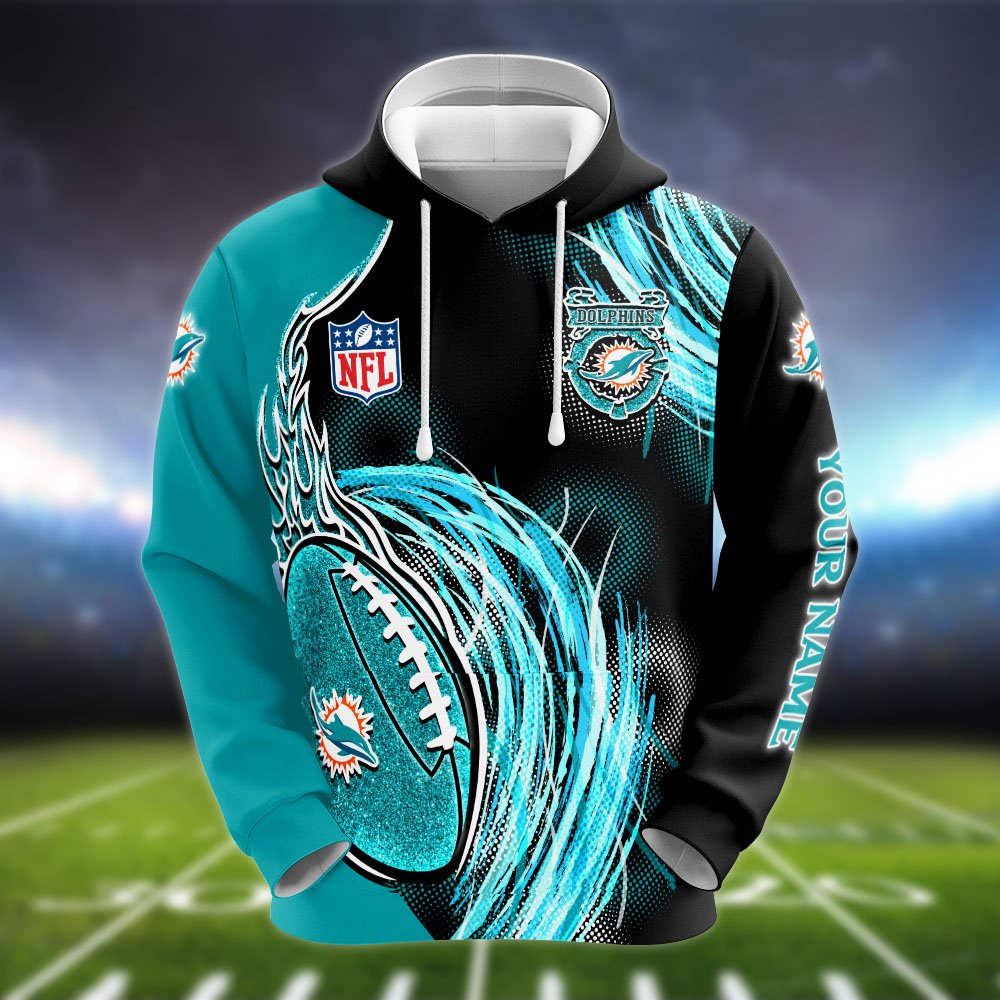 Alternative view of Miami Dolphins Hoodie, Sweater, Zipper 2024 Version Personalized Your Name, Sport Clothings For Sport Lovers, Sport Gifts ETHY-53224