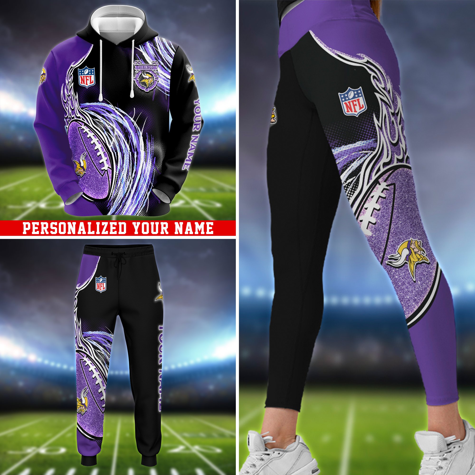 Minnesota Vikings Hoodie, Sweater, Zipper 2024 Version Personalized Your Name, Sport Clothings For Sport Lovers, Sport Gifts ETHY-53224