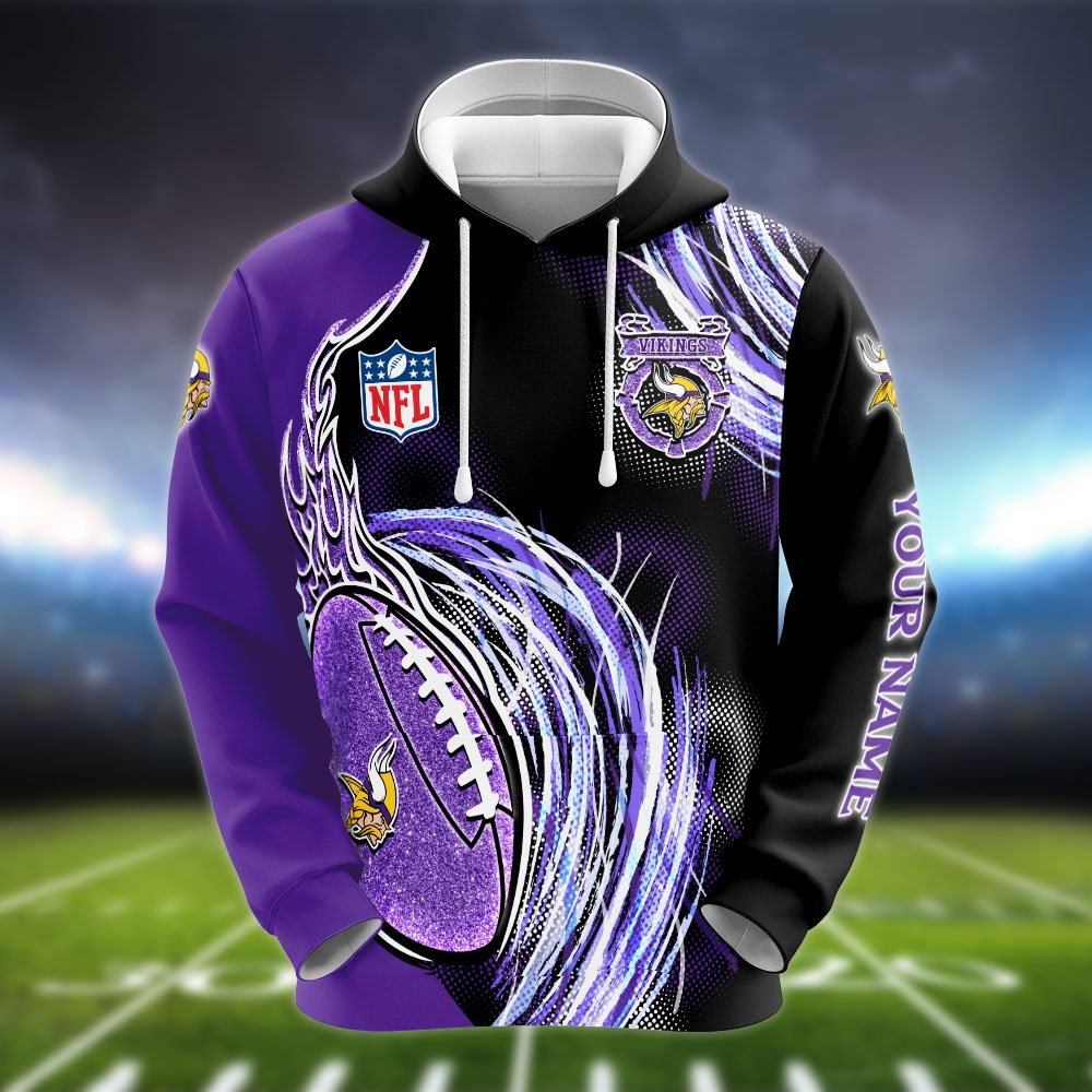 Alternative view of Minnesota Vikings Hoodie, Sweater, Zipper 2024 Version Personalized Your Name, Sport Clothings For Sport Lovers, Sport Gifts ETHY-53224