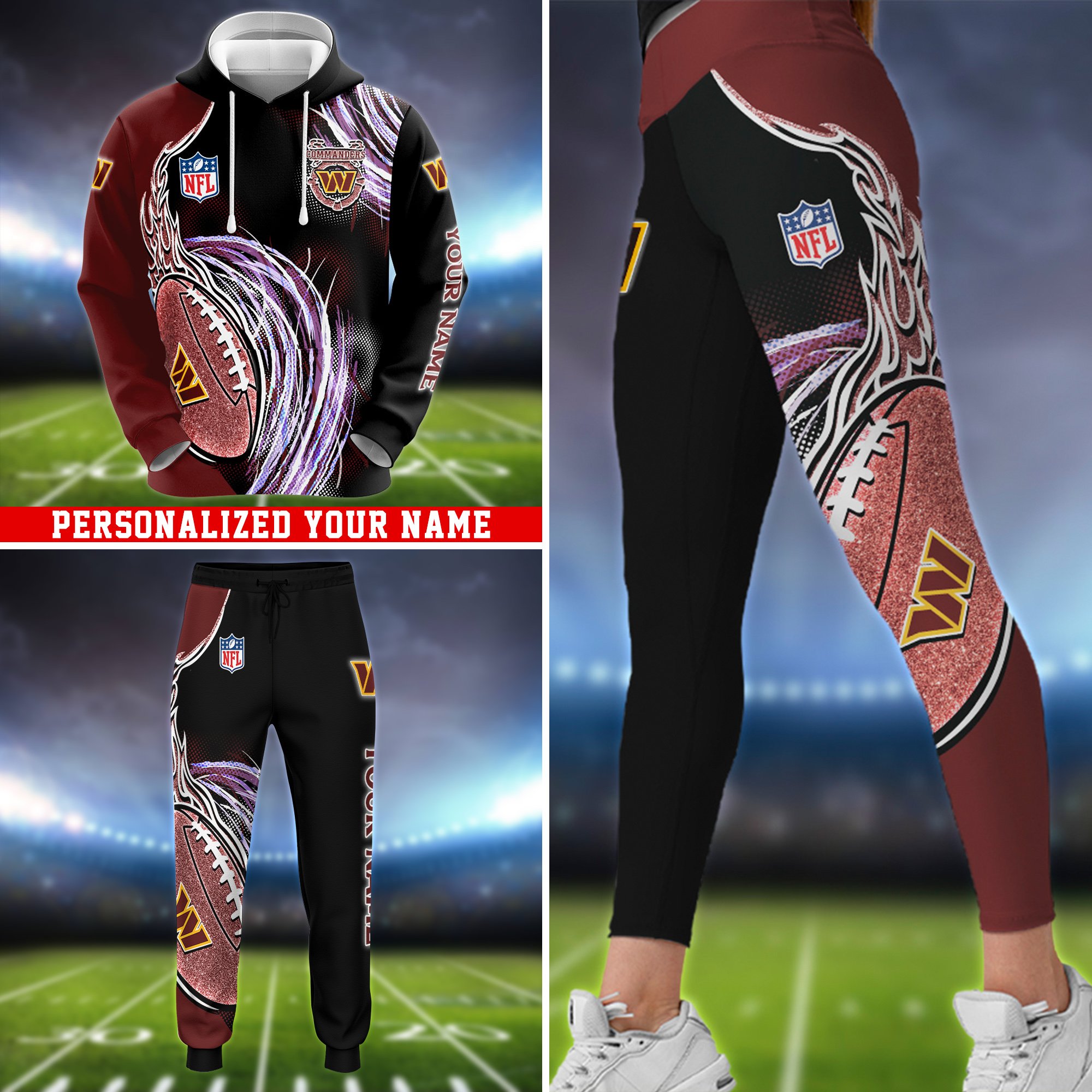 Washington Commanders Hoodie, Sweater, Zipper 2024 Version Personalized Your Name, Sport Clothings For Sport Lovers, Sport Gifts ETHY-53224