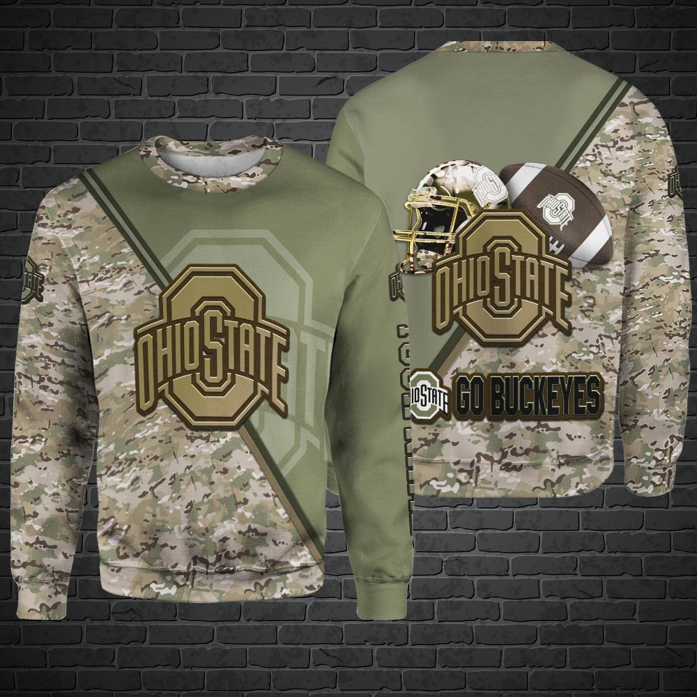 Alternative view of Ohio State Buckeyes Hoodie, Sweatshirt, Zipper, Tshirts 2024 Version Customized Your Name, Camouflage Shirts For Sport Fans, Sport Gifts ETHY-53613