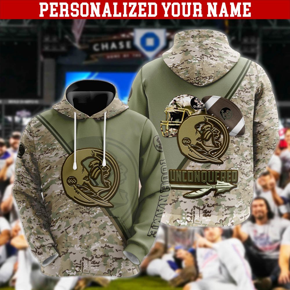 Florida State Seminoles Hoodie, Sweatshirt, Zipper, Tshirts 2024 Version Customized Your Name, Camouflage Shirts For Sport Fans, Sport Gifts ETHY-53613