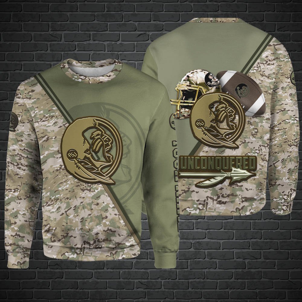 Alternative view of Florida State Seminoles Hoodie, Sweatshirt, Zipper, Tshirts 2024 Version Customized Your Name, Camouflage Shirts For Sport Fans, Sport Gifts ETHY-53613