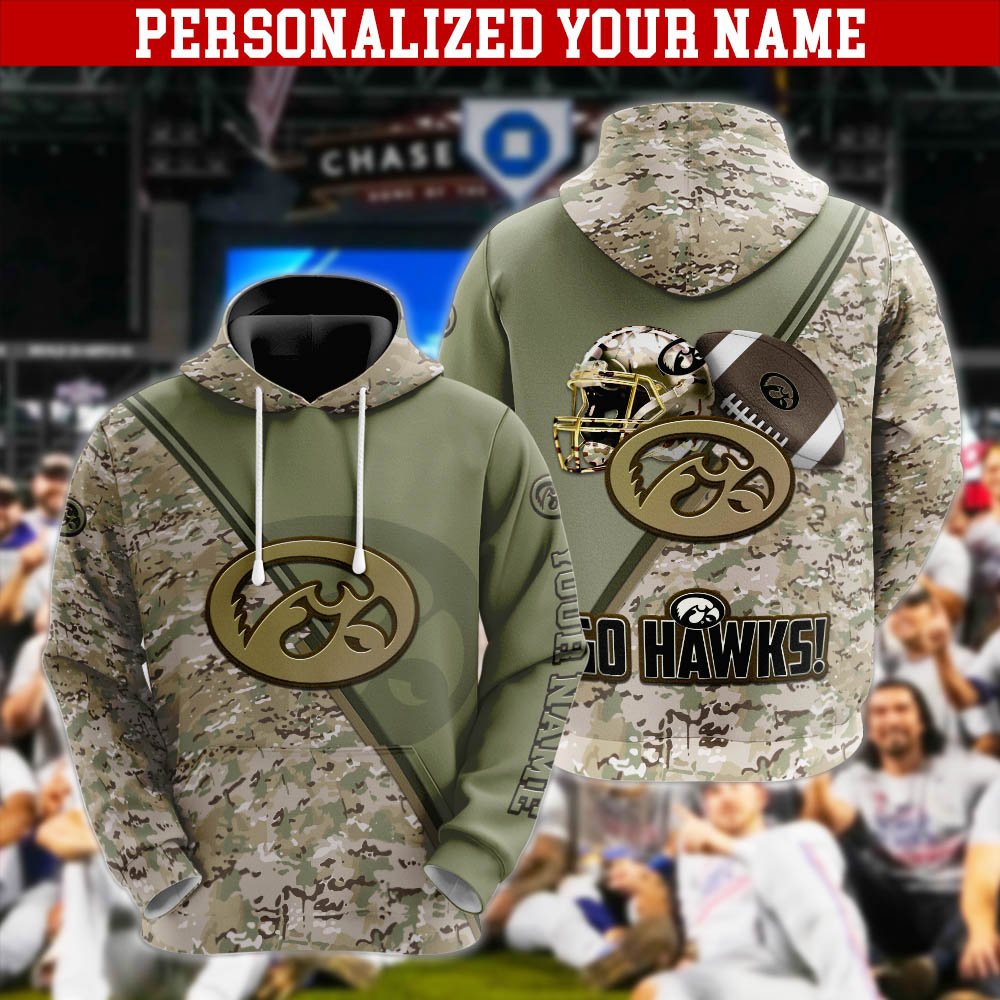 Iowa Hawkeyes Hoodie, Sweatshirt, Zipper, Tshirts 2024 Version Customized Your Name, Camouflage Shirts For Sport Fans, Sport Gifts ETHY-53613