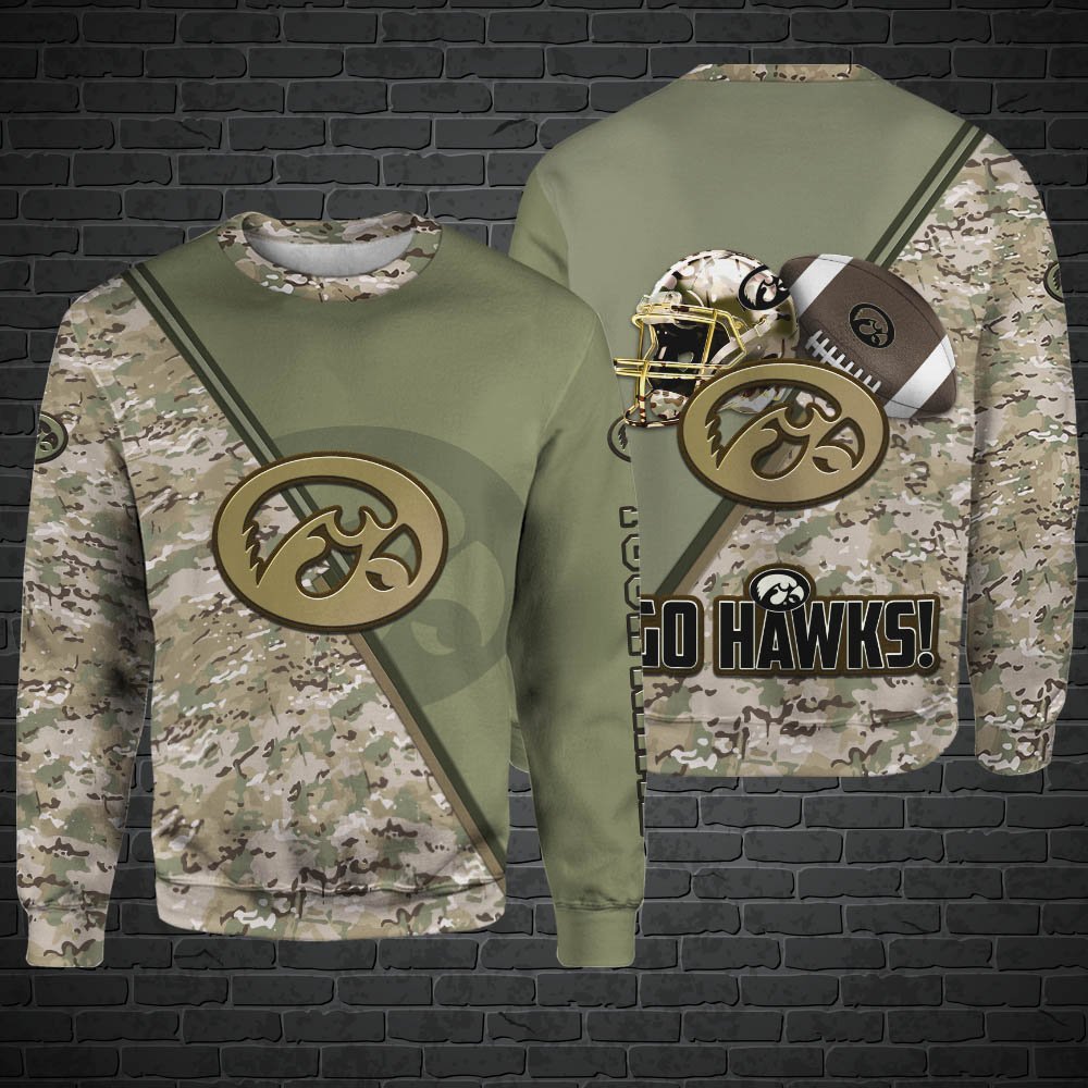 Alternative view of Iowa Hawkeyes Hoodie, Sweatshirt, Zipper, Tshirts 2024 Version Customized Your Name, Camouflage Shirts For Sport Fans, Sport Gifts ETHY-53613