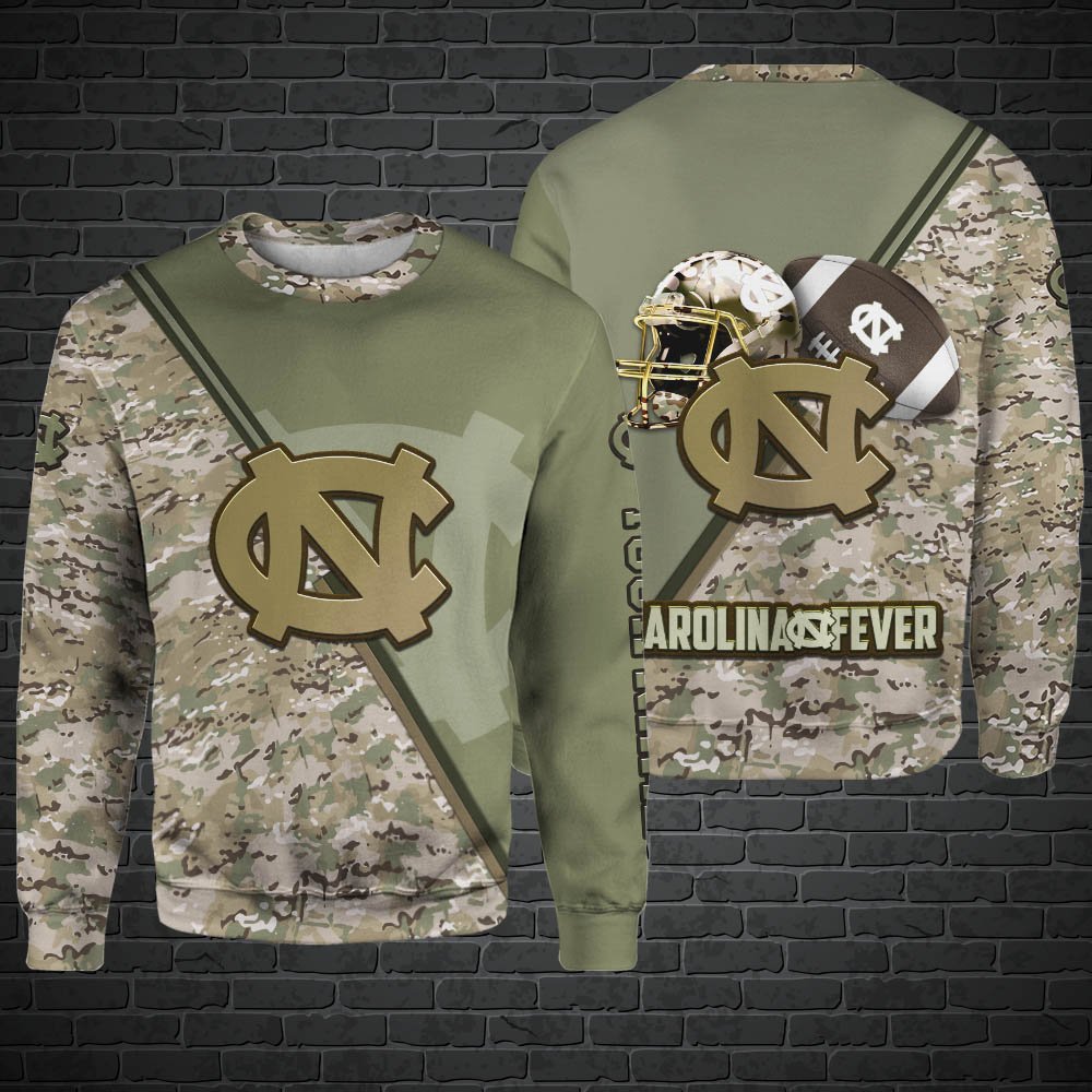 Alternative view of North Carolina Tar Heels Hoodie, Sweatshirt, Zipper, Tshirts 2024 Version Customized Your Name, Camouflage Shirts For Sport Fans, Sport Gifts ETHY-53613