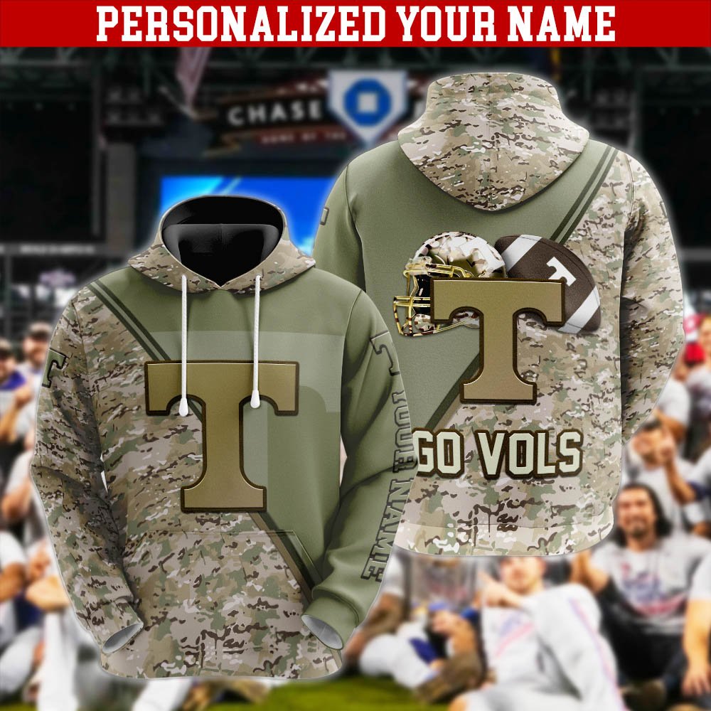 Tennessee Volunteers Hoodie, Sweatshirt, Zipper, Tshirts 2024 Version Customized Your Name, Camouflage Shirts For Sport Fans, Sport Gifts ETHY-53613