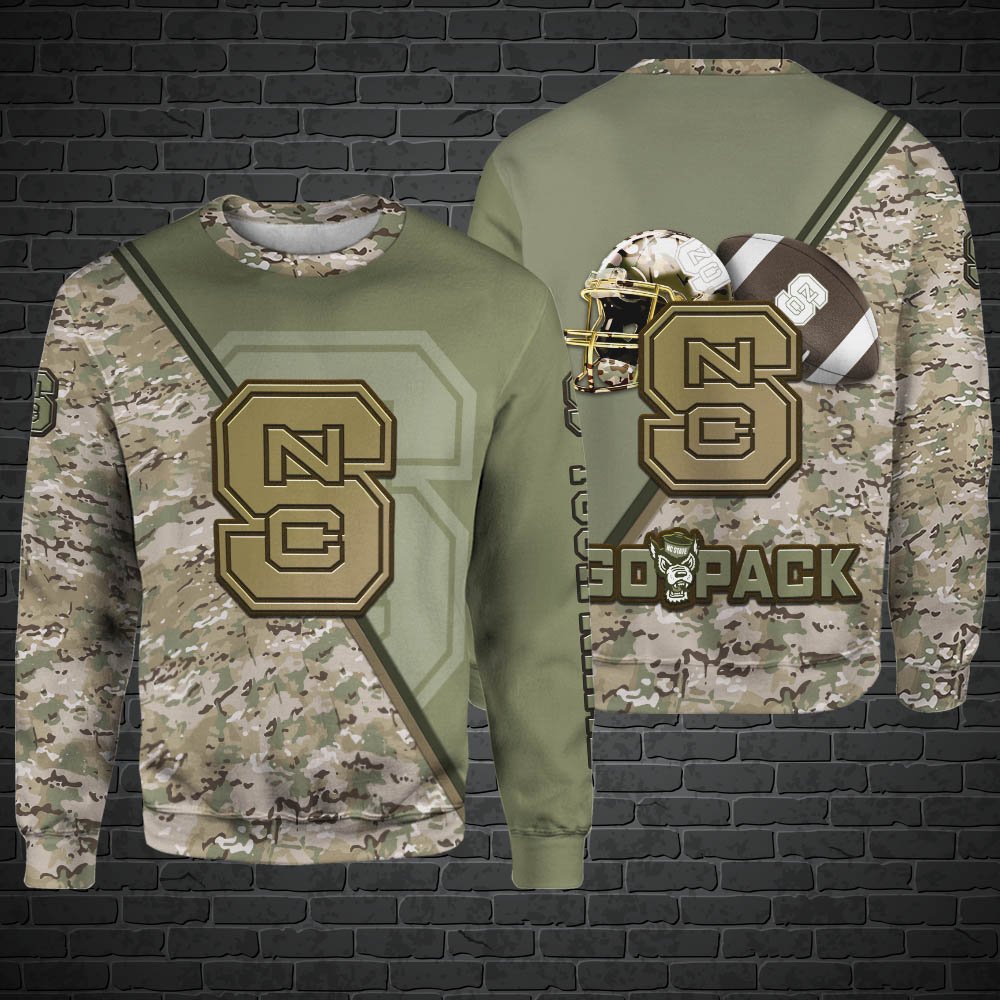 Alternative view of NC State Wolfpack Hoodie, Sweatshirt, Zipper, Tshirts 2024 Version Customized Your Name, Camouflage Shirts For Sport Fans, Sport Gifts ETHY-53613