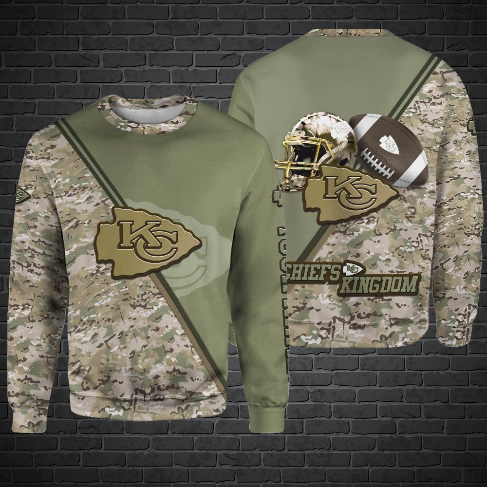 Alternative view of Kansas City Chiefs Hoodie, Sweatshirt, Zipper, Tshirts 2024 Version Customized Your Name, Camouflage Shirts For Sport Fans, Sport Gifts ETHY-53613