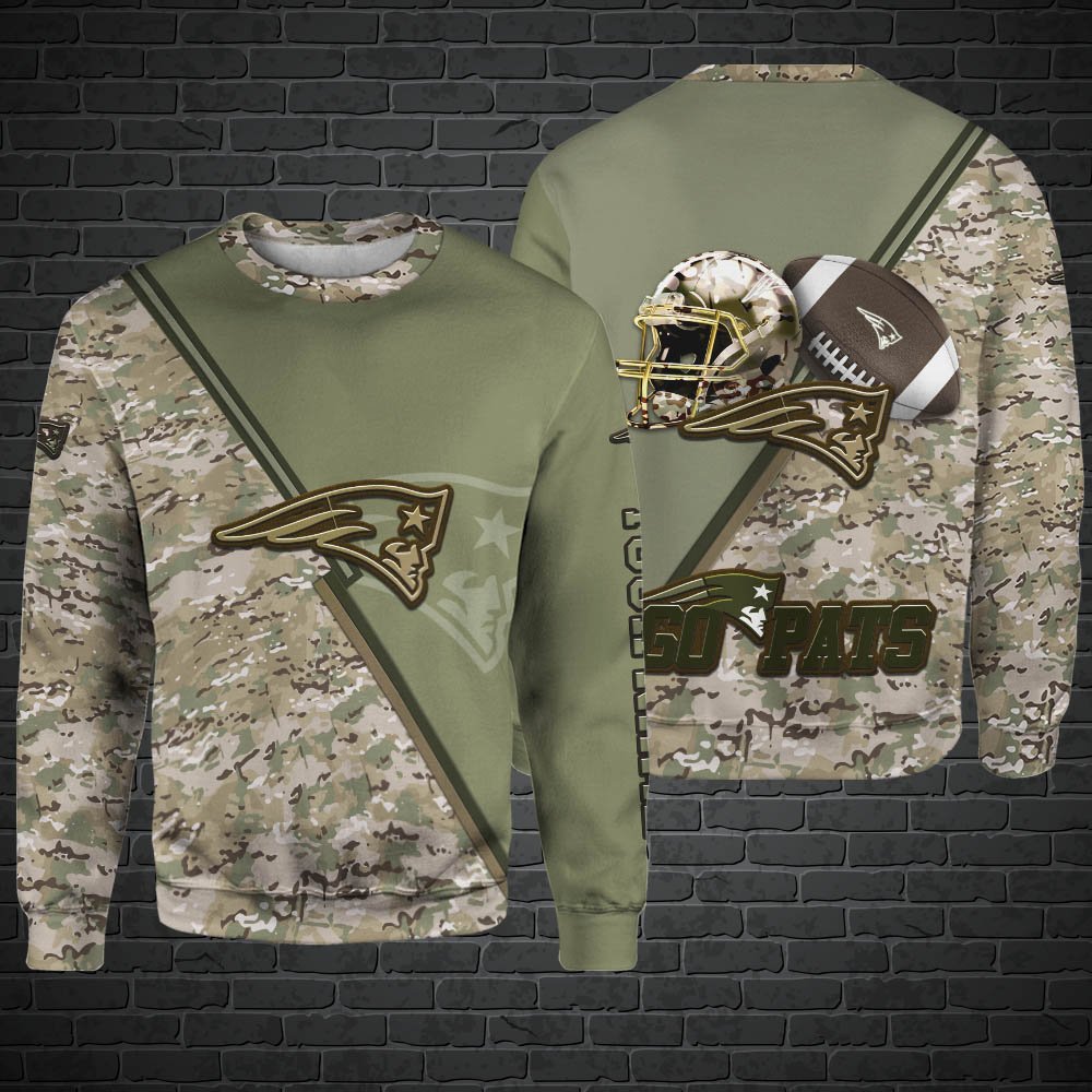 Alternative view of New England Patriots Hoodie, Sweatshirt, Zipper, Tshirts 2024 Version Customized Your Name, Camouflage Shirts For Sport Fans, Sport Gifts ETHY-53613