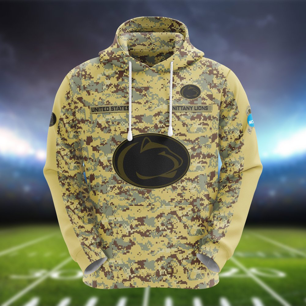 Alternative view of Penn State Nittany Lions Camouflage Hoodie, Sweatshirt, T-shirt, Zipper 2024 Version Customized  Your Name And Number, Shirts For Football Fans, Sport Gifts ETHY-53721