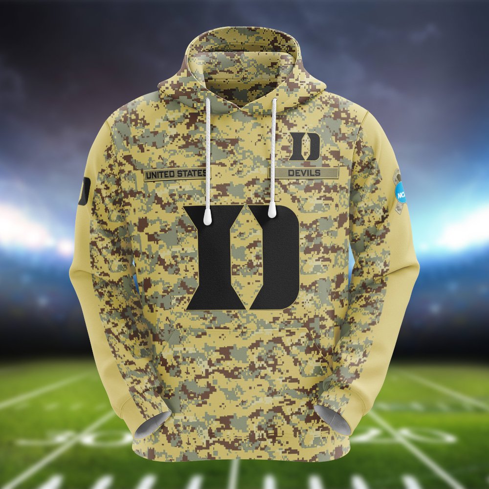 Alternative view of Duke Blue Devils Camouflage Hoodie, Sweatshirt, T-shirt, Zipper 2024 Version Customized  Your Name And Number, Shirts For Football Fans, Sport Gifts ETHY-53721