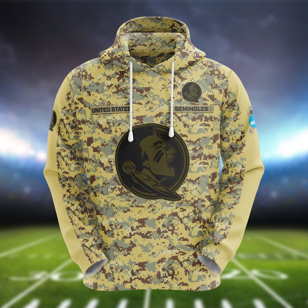 Alternative view of Florida State Seminoles Camouflage Hoodie, Sweatshirt, T-shirt, Zipper 2024 Version Customized  Your Name And Number, Shirts For Football Fans, Sport Gifts ETHY-53721