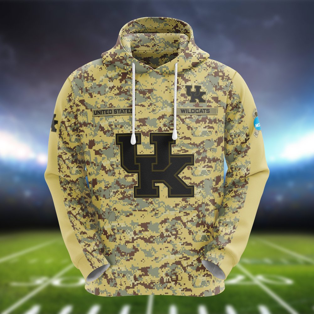 Alternative view of Kentucky Wildcats Camouflage Hoodie, Sweatshirt, T-shirt, Zipper 2024 Version Customized  Your Name And Number, Shirts For Football Fans, Sport Gifts ETHY-53721