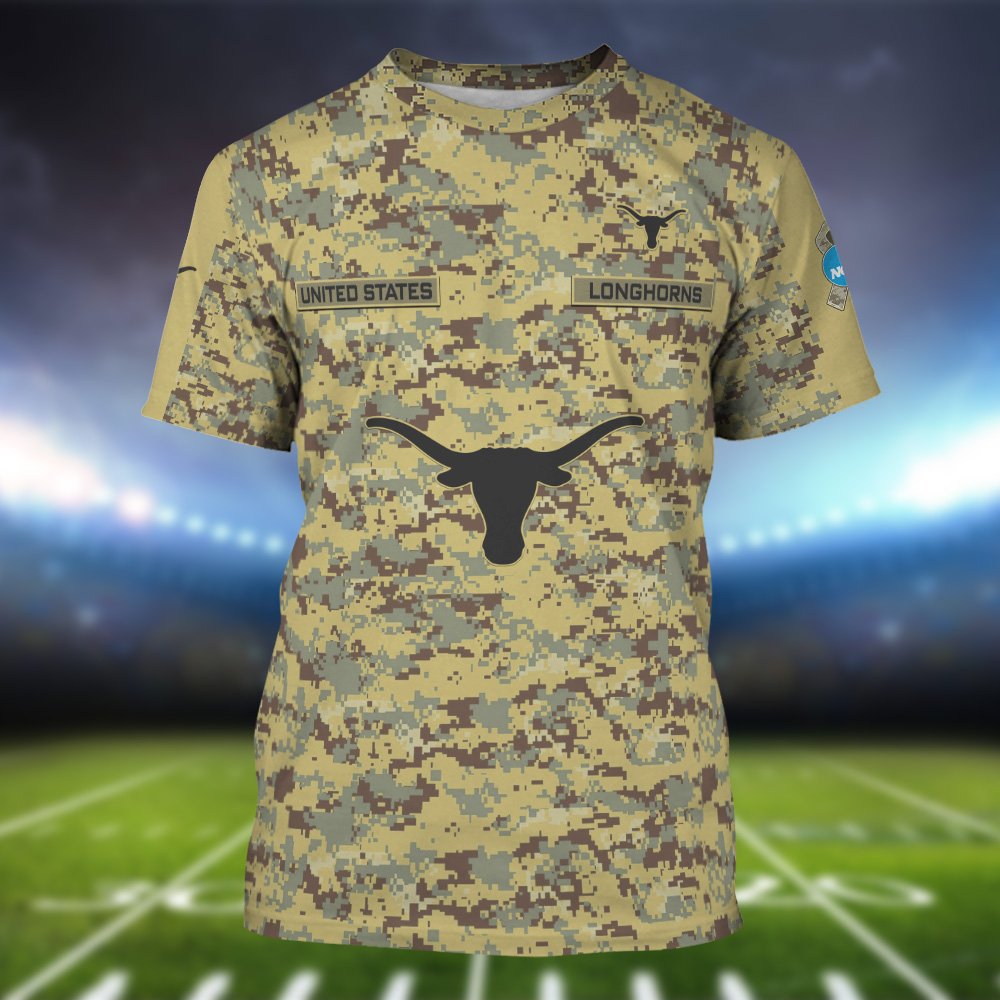 Texas Longhorns Camouflage Hoodie, Sweatshirt, T-shirt, Zipper 2024 Version Customized Your Name And Number, Shirts For Football Fans, Sport Gifts ETHY-53721 - Image 5