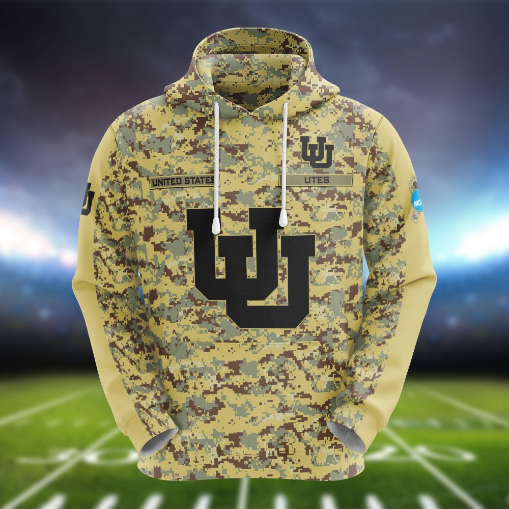 Alternative view of Utah Utes Camouflage Hoodie, Sweatshirt, T-shirt, Zipper 2024 Version Customized  Your Name And Number, Shirts For Football Fans, Sport Gifts ETHY-53721
