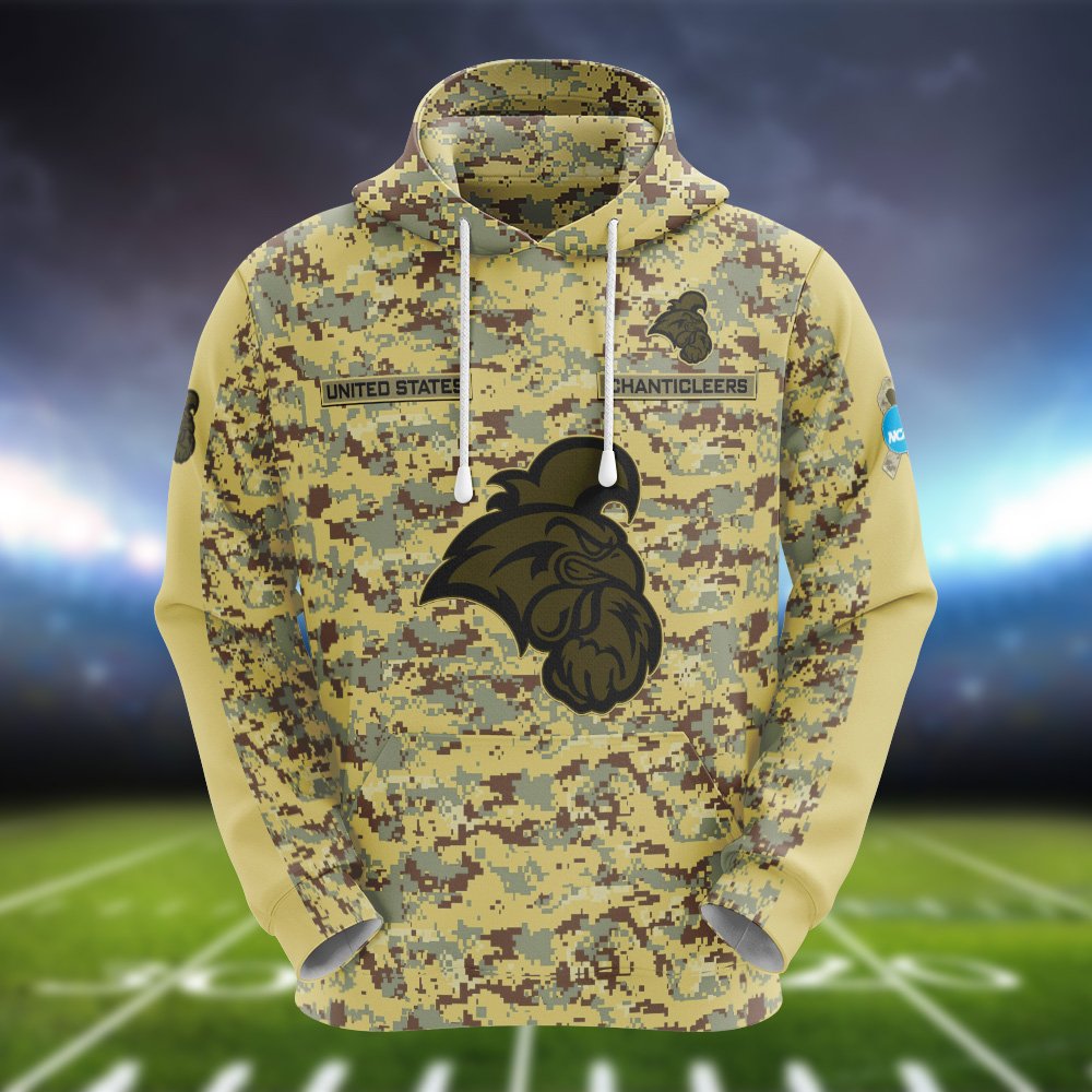 Alternative view of Coastal Carolina Chanticleers Camouflage Hoodie, Sweatshirt, T-shirt, Zipper 2024 Version Customized  Your Name And Number, Shirts For Football Fans, Sport Gifts ETHY-53721